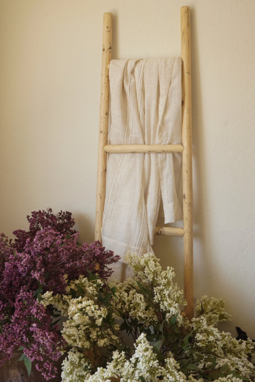 Rustic Pine Wood Decorative Ladder