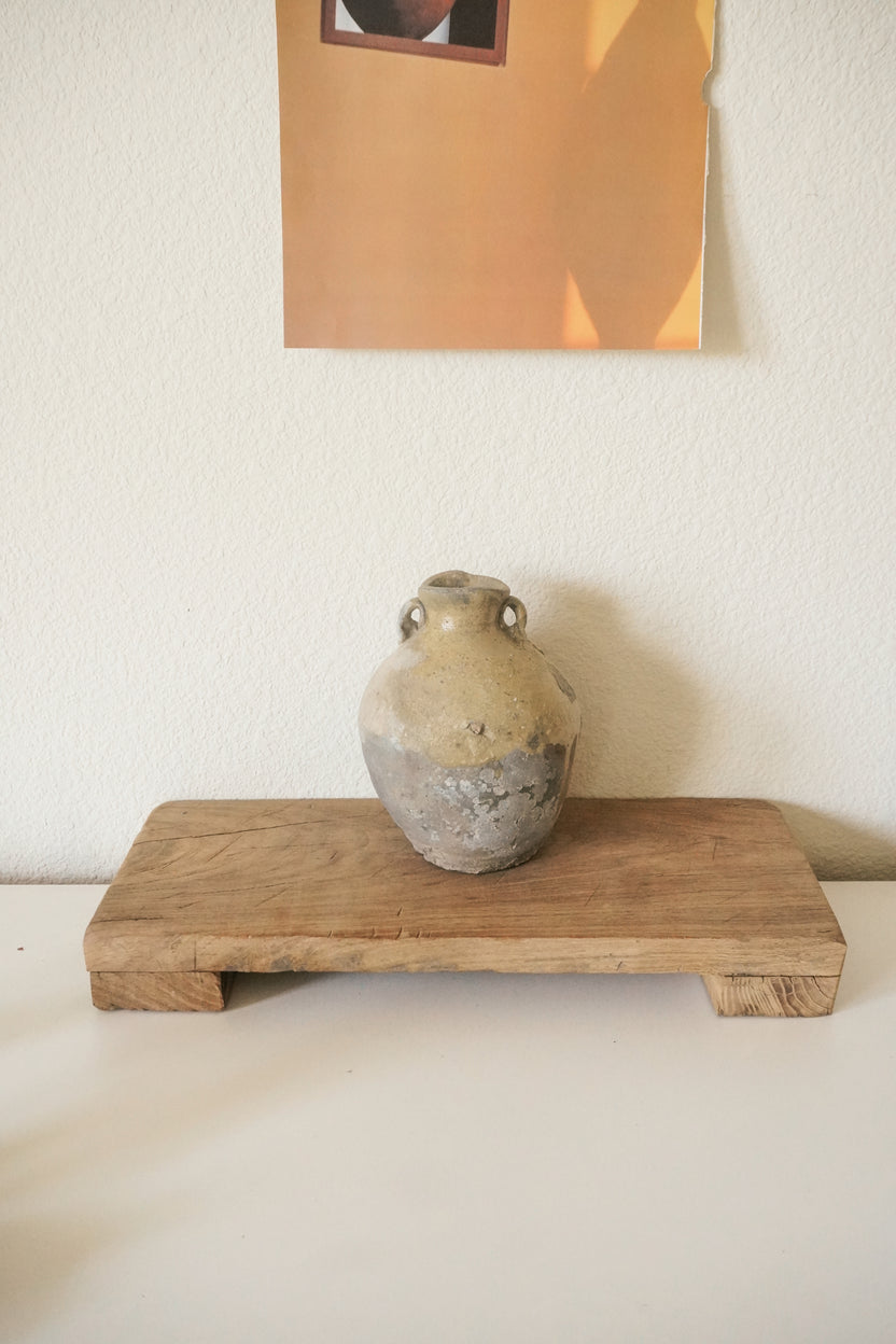 Vintage Reclaimed Elm Wood Riser - Rustic Display Stand - Image 4
