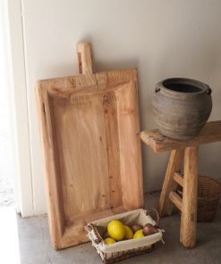 Vintage Wood Basin Large with Handle