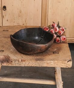 Vintage Wood Fruit Bowl