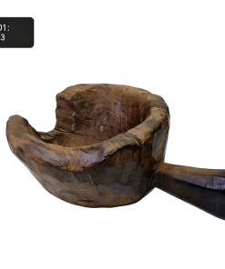 Antique Wood Grinder Bowl with Handle