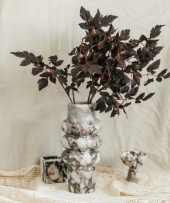 Sculptural Marble Vase Smoky Grey