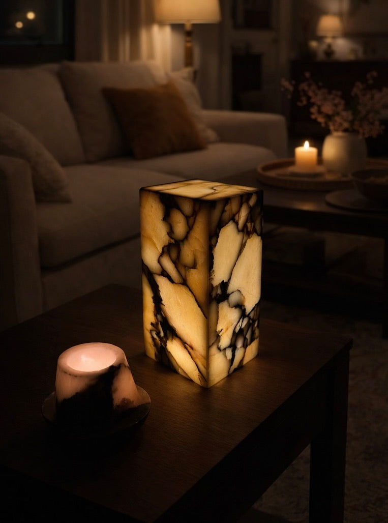 Viola Column Marble Vase Lamp - Image 2