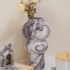 Sculptural Marble Vase - Lilac Marble