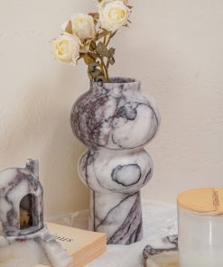 Sculptural Marble Vase - Lilac Marble