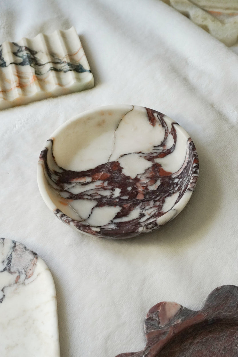 Calacatta Viola Marble Round Bowl Small