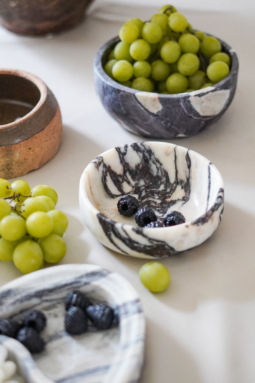 Italian Calacatta Viola Marble Bowl Medium