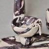 Calacatta Viola Marble Round Footed Bowl