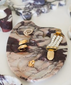 Italian Calacatta Viola Marble Palette Tray
