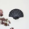 Natural Black Marble Seashell Wall Sconce