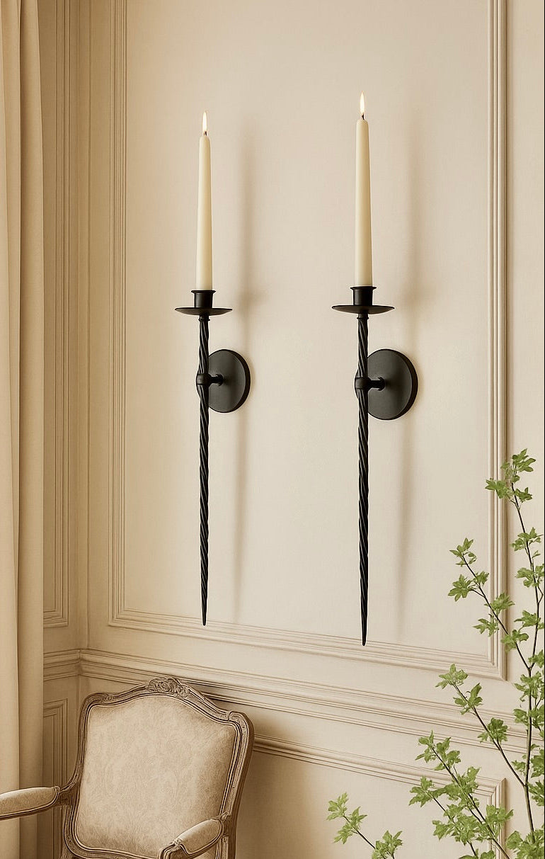 Large Metal Candle Sconce - Image 2