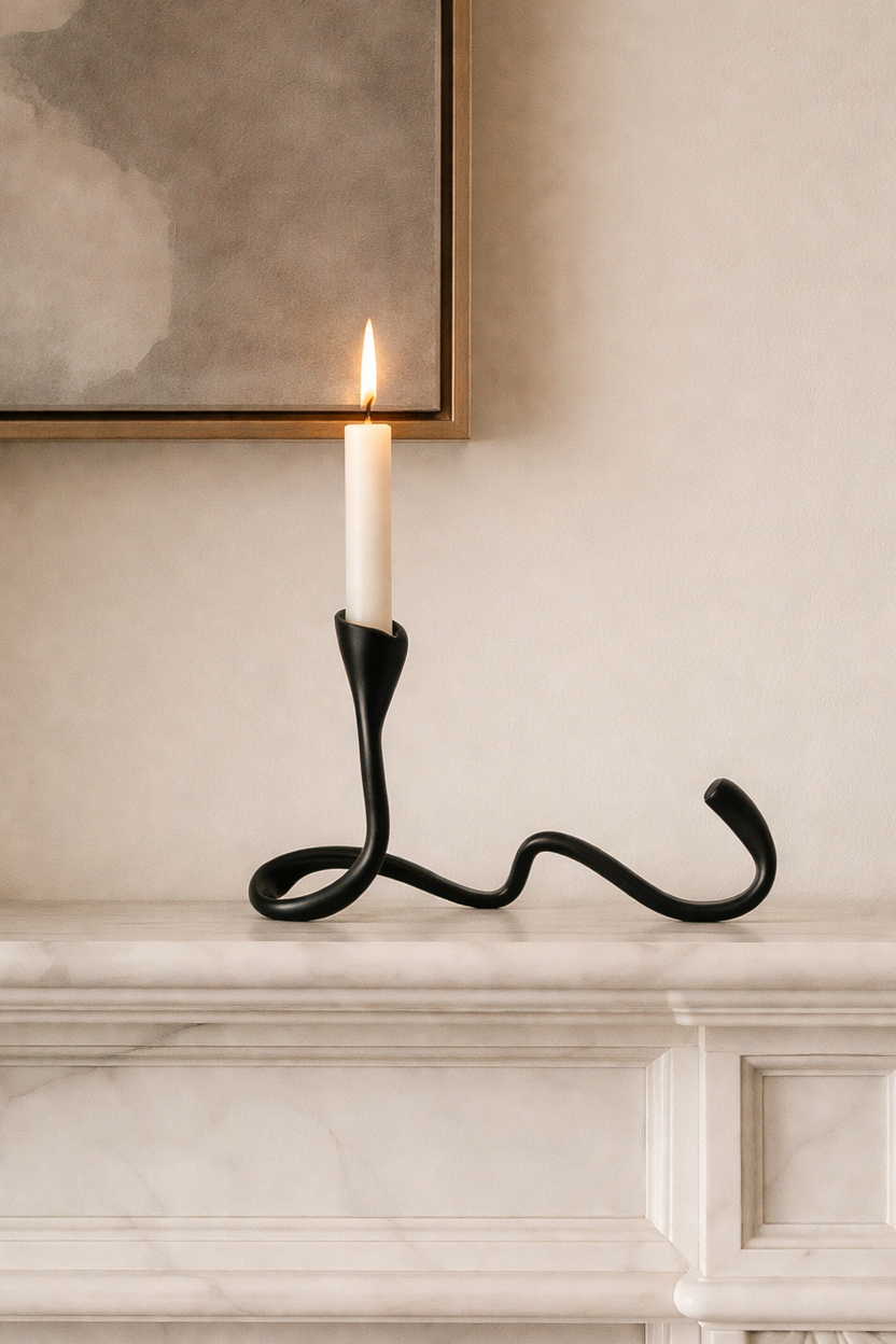 Wavy Sculpt Candle Holder - Image 3