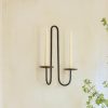 French Style Candle Sconce Double